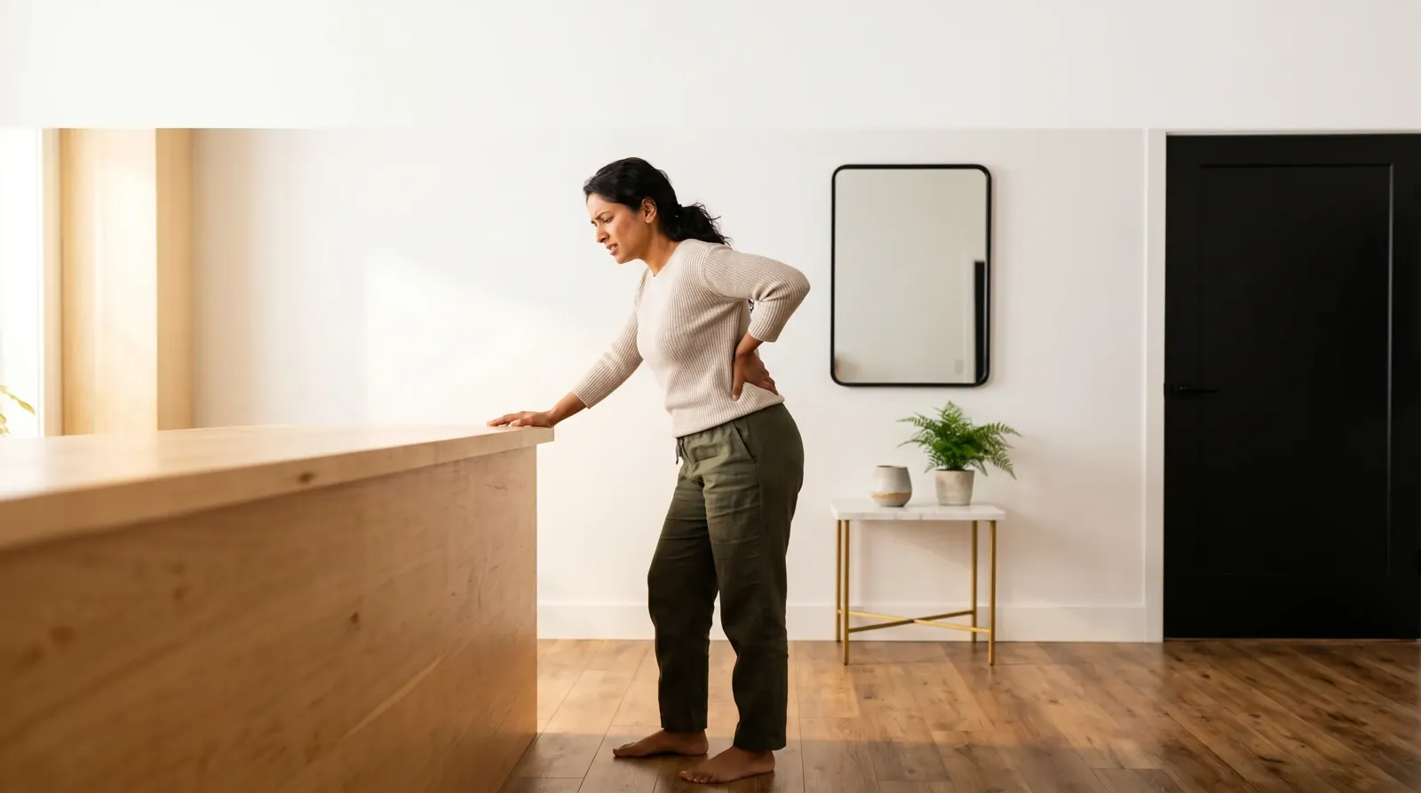 Sudden low back pain or a locked back