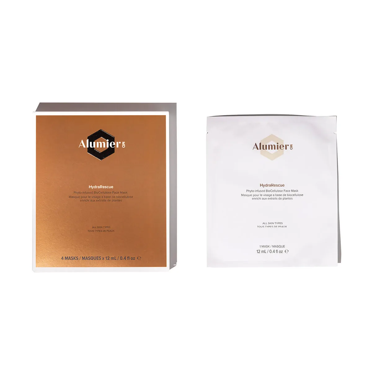 AlumierMD HydraRescue BioCellulose Face Mask (4-Pack)